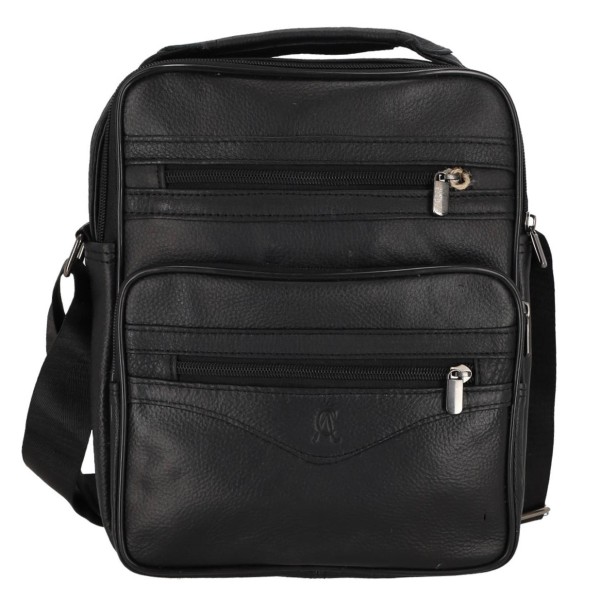 GENUINE LEATHER Ανδρικό Τσαντάκι Χιαστί