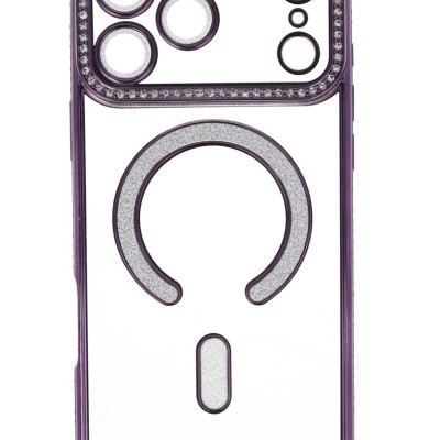 LinkPlus Back Cover Θήκη Σιλικόνης Με Τζαμάκι Κάμερας, Magsafe, Στρασάκια Και Γκλίτερ (Iphone 17 Pro Max)