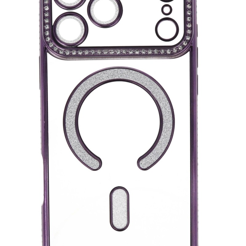 LinkPlus Back Cover Θήκη Σιλικόνης Με Τζαμάκι Κάμερας, Magsafe, Στρασάκια Και Γκλίτερ (Iphone 17 Pro Max)