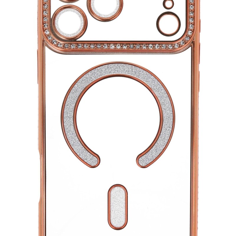 LinkPlus Back Cover Θήκη Σιλικόνης Με Τζαμάκι Κάμερας, Magsafe, Στρασάκια Και Γκλίτερ (Iphone 17 Pro Max)