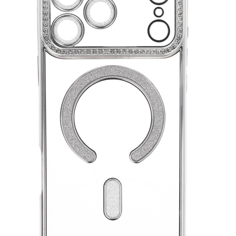 LinkPlus Back Cover Θήκη Σιλικόνης Με Τζαμάκι Κάμερας, Magsafe, Στρασάκια Και Γκλίτερ (Iphone 17 Pro Max)