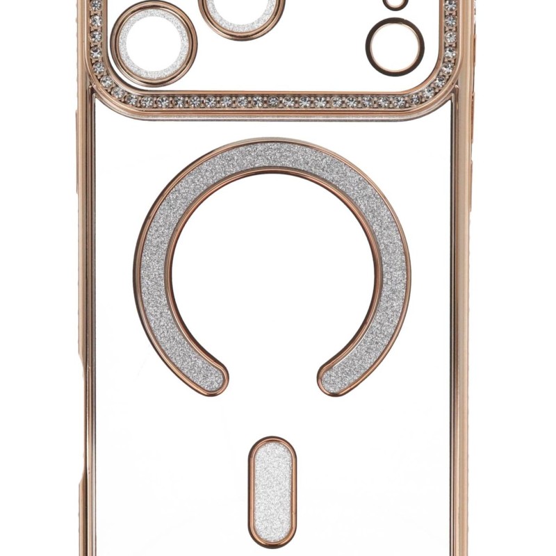 LinkPlus Back Cover Θήκη Σιλικόνης Με Τζαμάκι Κάμερας, Magsafe, Στρασάκια Και Γκλίτερ (Iphone 17 Pro Max)
