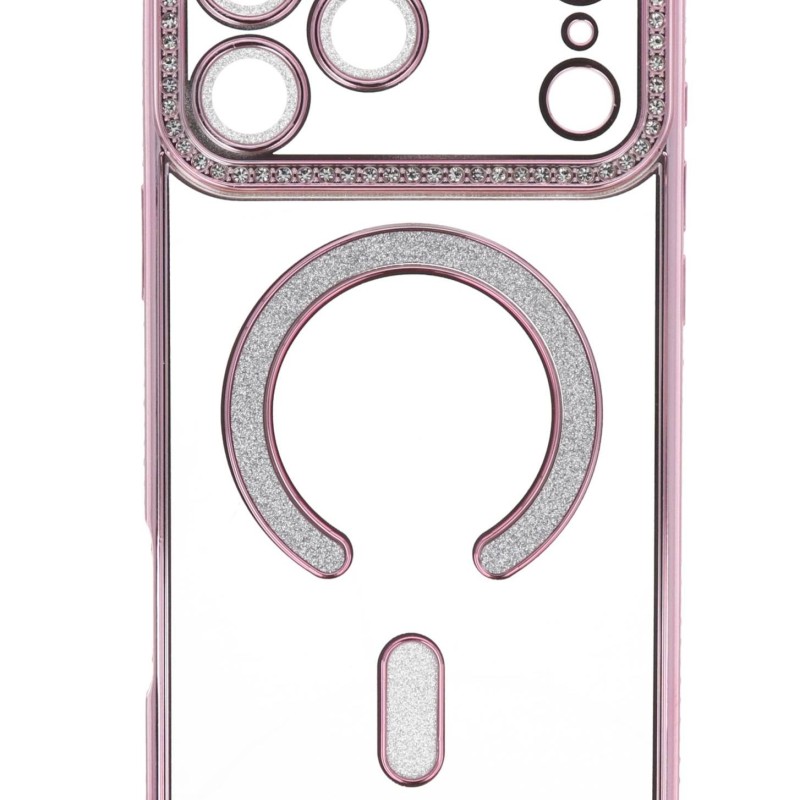 LinkPlus Back Cover Θήκη Σιλικόνης Με Τζαμάκι Κάμερας, Magsafe, Στρασάκια Και Γκλίτερ (Iphone 17 Pro Max)
