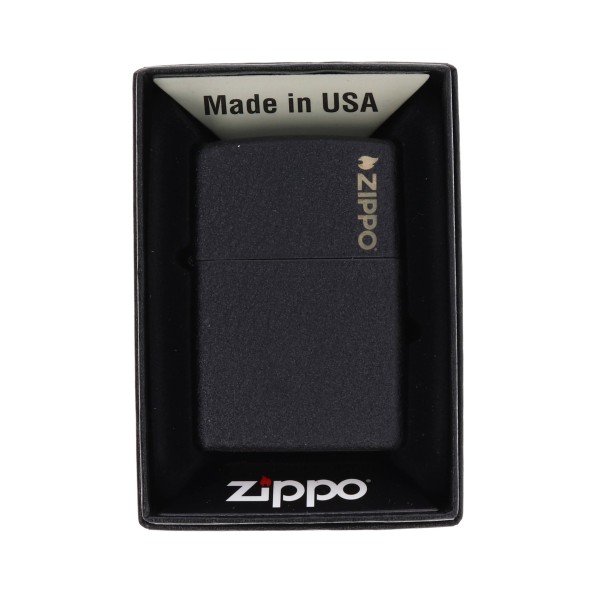 Αναπτήρας Zippo Black Crackle with Zippo Logo Είδη Καπνιστού