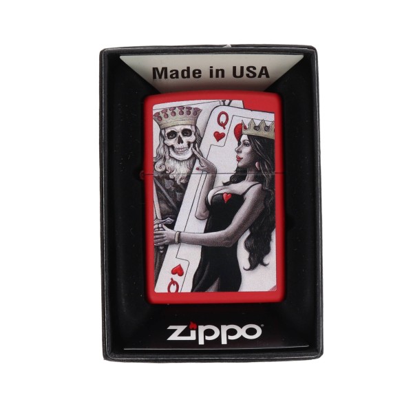 Αναπτήρας Zippo Skull King Queen Beauty Design