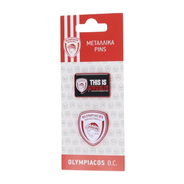 Pins Μεταλλικά - Ολυμπιακός Μπάσκετ Αξεσουάρ & Παιχνίδια
