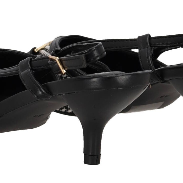 Lov'it Slingback Γόβα με Tweed Υφή και Χαμηλό Τακούνι Lov'it Slingback Γόβα με Tweed Υφή και Χαμηλό Τακούνι