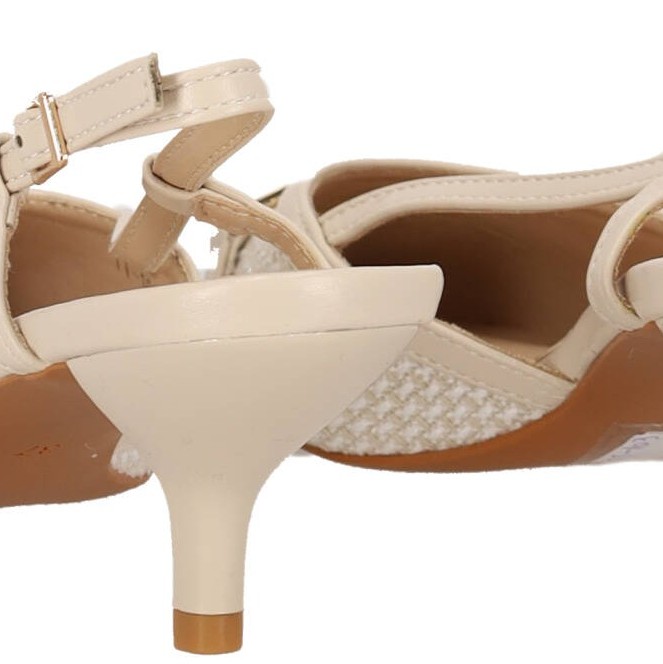 Lov'it Slingback Γόβα με Tweed Υφή και Χαμηλό Τακούνι Lov'it Slingback Γόβα με Tweed Υφή και Χαμηλό Τακούνι