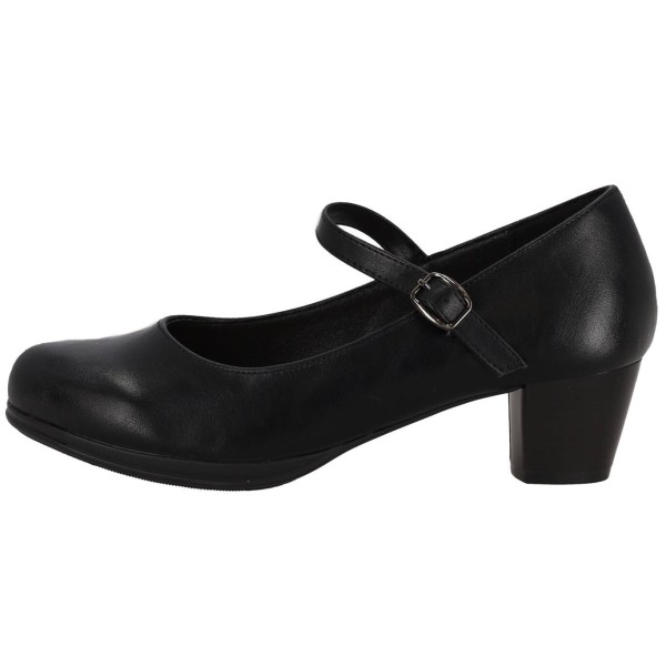 M&M Coleccion Γυναικεία Γόβα Χορού με Χοντρό Τακούνι από Δερματίνη Γυναικεία παπούτσια