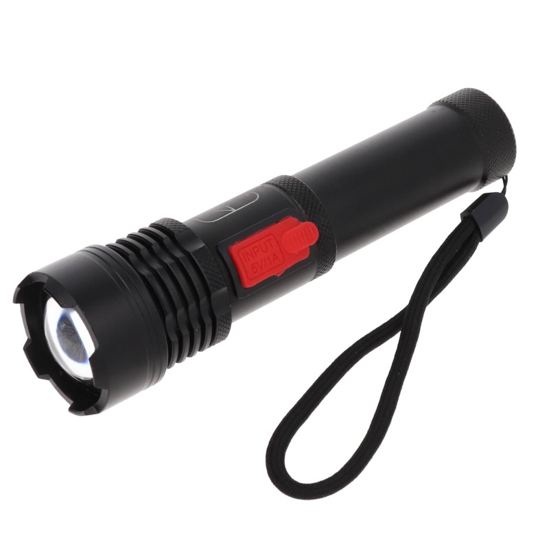 X-Balog Επαναφορτιζόμενος Φακός LED IPX4 με Μέγιστη Φωτεινότητα 1500lm P90