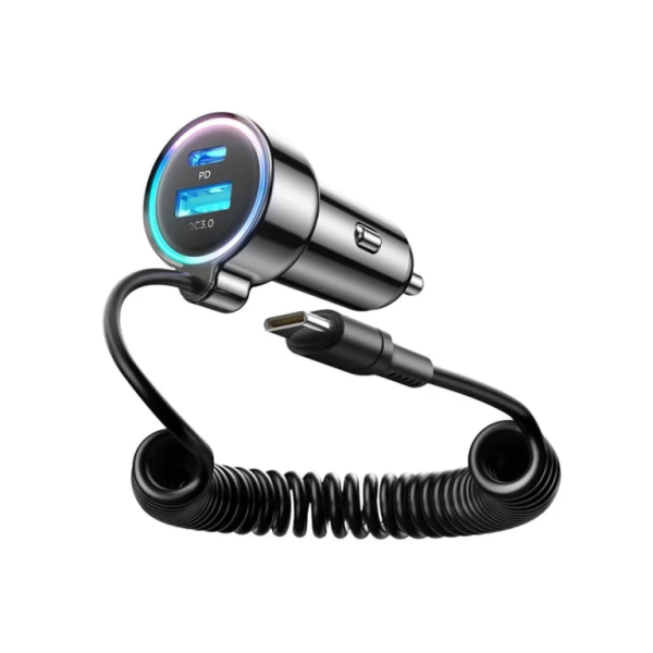 Joyroom JR-CL07 Σετ Φορτιστής Αυτοκινήτου Με 1 Θύρα USB-C & 1 Θύρα USB-A & Καλώδιο Type-C