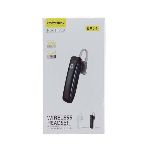 Pavareal V29 In-Ear Bluetooth Handsfree Ακουστικό Αξεσουάρ Κινητών/Tablet