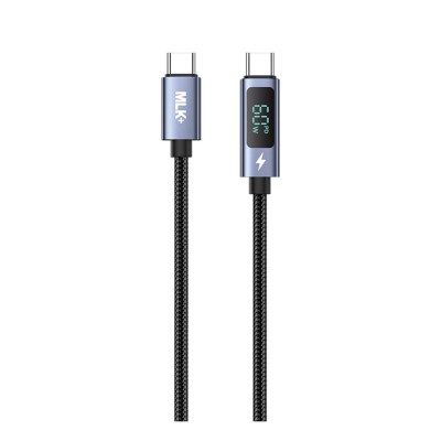 MLK+ X323C-C USB-C σε USB-C Καλώδιο Φόρτισης 60W 1m Μαύρο MLK+ X323C-C USB-C σε USB-C Καλώδιο Φόρτισης 60W 1m Μαύρο