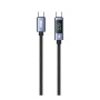 MLK+ X323C-C USB-C σε USB-C Καλώδιο Φόρτισης 60W 1m Μαύρο