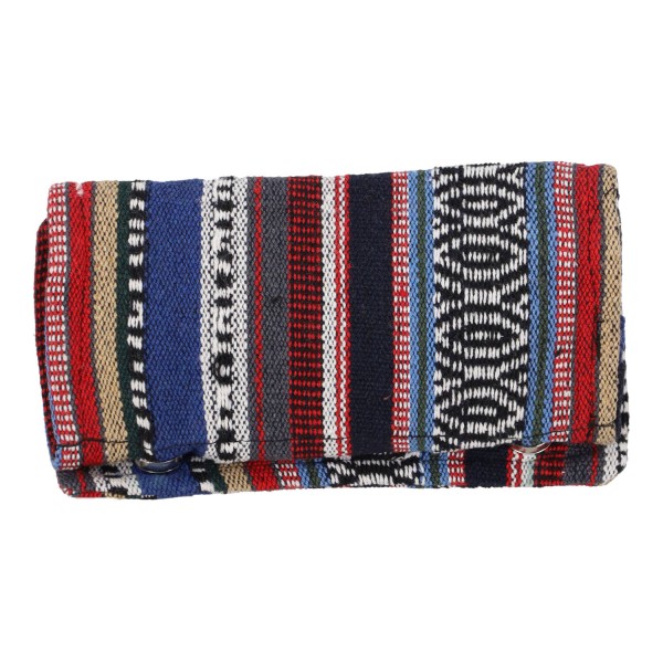 Καπνοθήκη Χειροποίητη Υφασμάτινη Σκούρο Μπλε- Κόκκινο Πολύχρωμη