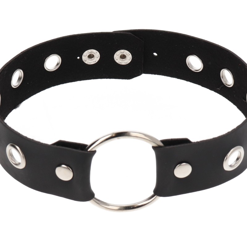 Κολιέ Chocker Δερματίνη με τρύπες