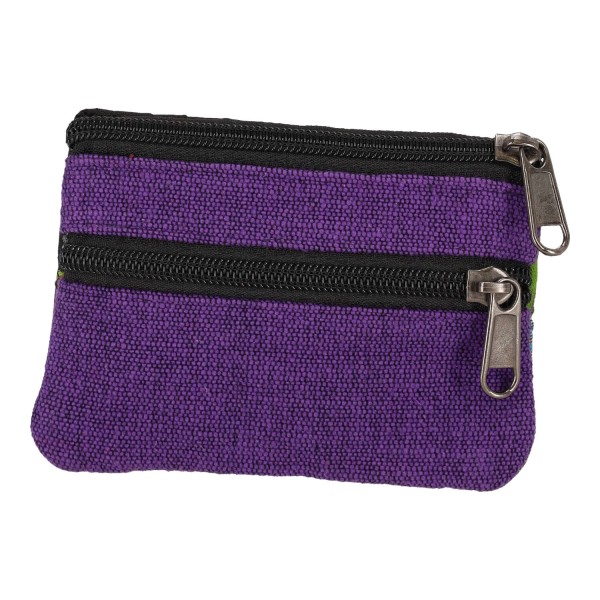 Χειροποίητο Πλεκτό Πορτοφόλι Boho Μωβ-Πράσινο