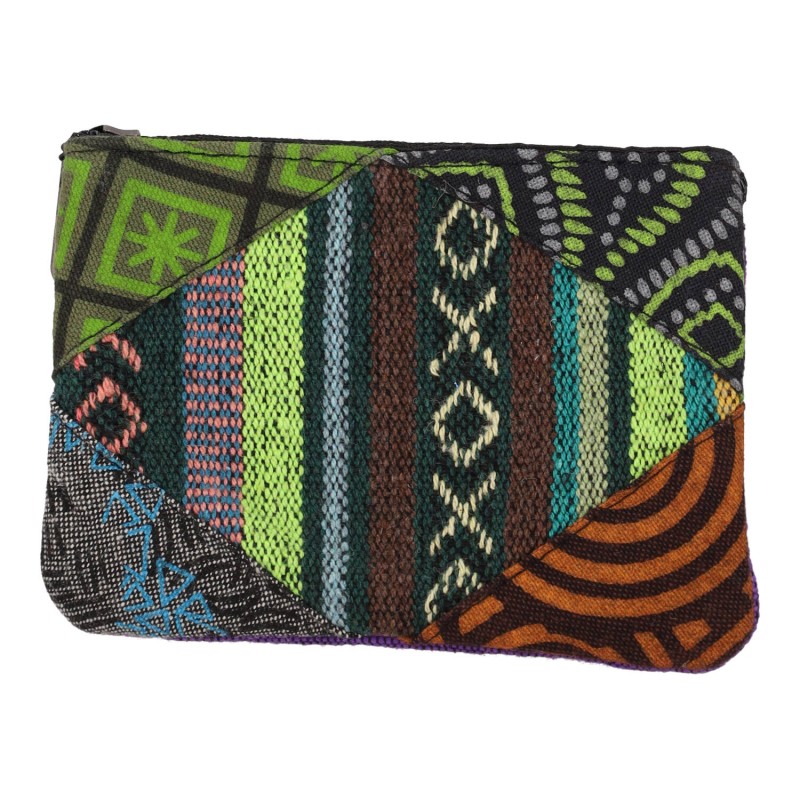 Χειροποίητο Πλεκτό Πορτοφόλι Boho Μωβ-Πράσινο Χειροποίητο Πλεκτό Πορτοφόλι Boho Μωβ-Πράσινο