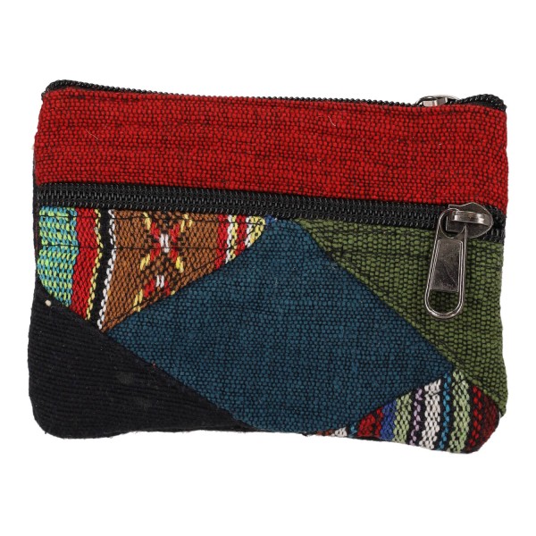 Χειροποίητο Πλεκτό Πορτοφόλι Boho Κόκκινο-Μαύρο