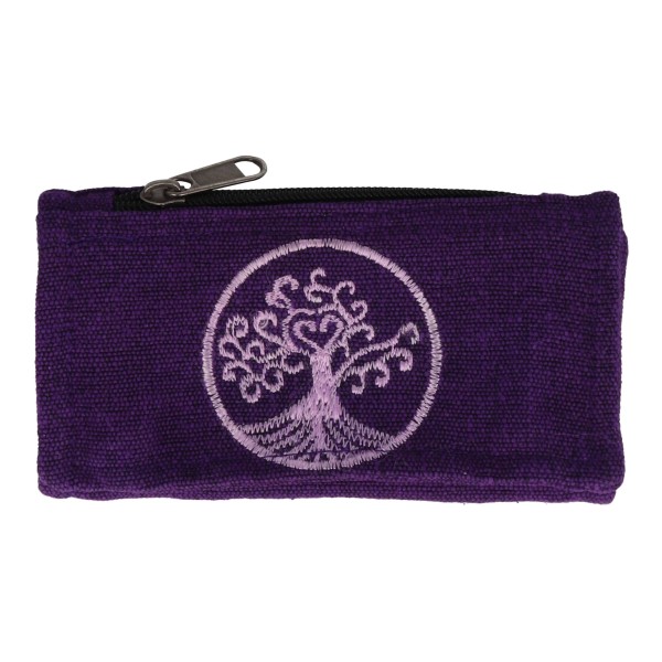 Καπνοθήκη Υφασμάτινη Mωβ Με Σχέδιο Δέντρο Της Ζωής