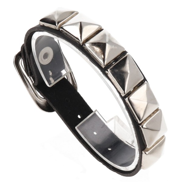 Βραχιόλι Δερματίνη με τετράγωνα τρουκς