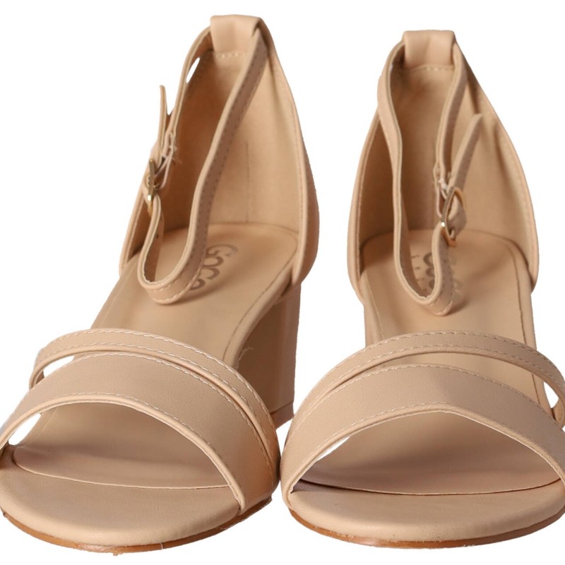 Gogo Shoes Γυναικείο Πέδιλο με Λουράκια και Χοντρό Τακούνι