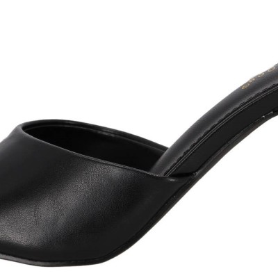 Ideal Shoes Γυναικείο Mules Mε Λεπτό Τακούνι από Δερματίνη