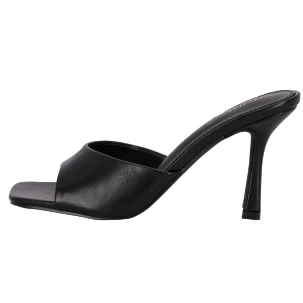 Ideal Shoes Γυναικείο Mules Mε Λεπτό Τακούνι από Δερματίνη Γυναικεία παπούτσια