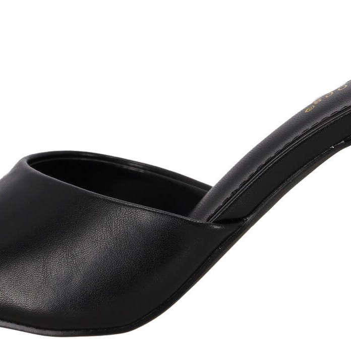 Ideal Shoes Γυναικείο Mules Mε Λεπτό Τακούνι από Δερματίνη