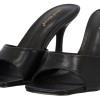 Ideal Shoes Γυναικείο Mules Mε Λεπτό Τακούνι από Δερματίνη