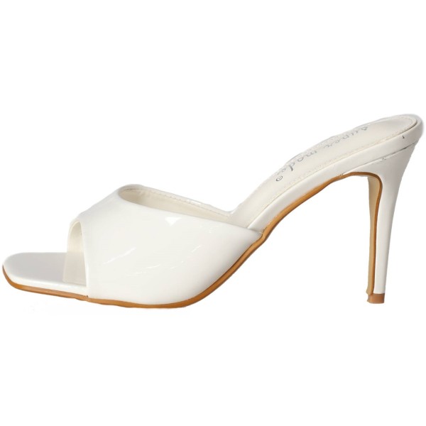 Super Mode Γυναικείο Mule Λουστρίνι Με Λεπτό Τακούνι