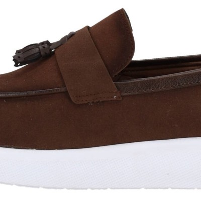 Aslan Oglou Aνδρικά Loafers Suede με Chunky Σόλα