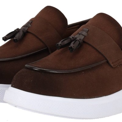 Aslan Oglou Aνδρικά Loafers Suede με Chunky Σόλα