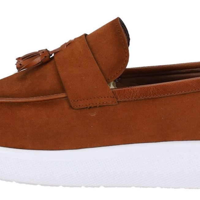 Aslan Oglou Aνδρικά Loafers Suede με Chunky Σόλα