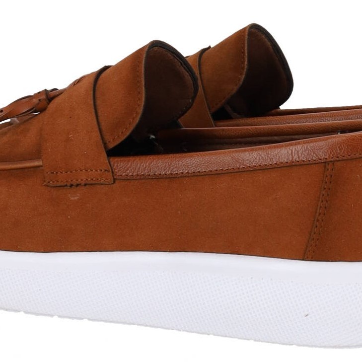 Aslan Oglou Aνδρικά Loafers Suede με Chunky Σόλα