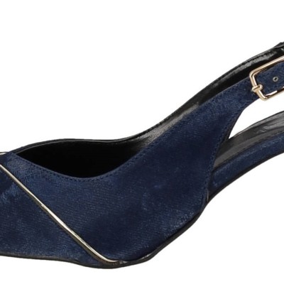 Paylan Γυναικεία Slingback Suede Γόβα με Κοντό Τακούνι