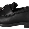 Rakeplus Μπεμπέ Μοκασίνι Loafer σε Μαύρο Δερματίνη με Φούντες