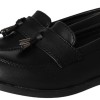 Rakeplus Μπεμπέ Μοκασίνι Loafer σε Μαύρο Δερματίνη με Φούντες