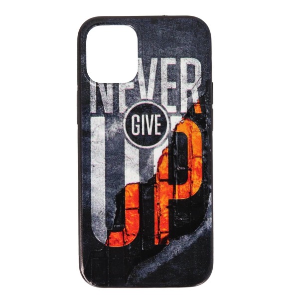 Back Cover Θήκη Με Σχέδιο Never Give Up (Iphone 12 Mini) Είδη Τεχνολογίας