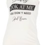OEM Γυναικεία Λευκή Αμάνικη Μπλόύζα -Look At Me