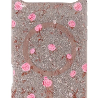 Back Cover Θήκη Magsafe Με Ροζ Γκλίτερ Και Σχέδιο Λουλούδια (Iphone 17 Air) Back Cover Θήκη Magsafe Με Ροζ Γκλίτερ Και Σχέδιο Λουλούδια (Iphone 17 Air)