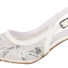 New Collection Νυφική Γόβα Slingback με Πέρλες