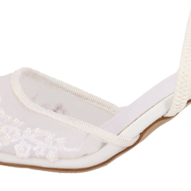 New Collection Νυφική Γόβα Slingback με Πέρλες