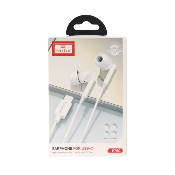 Earldom ET-E75C Ακουστικά Με Βύσμα USB-C