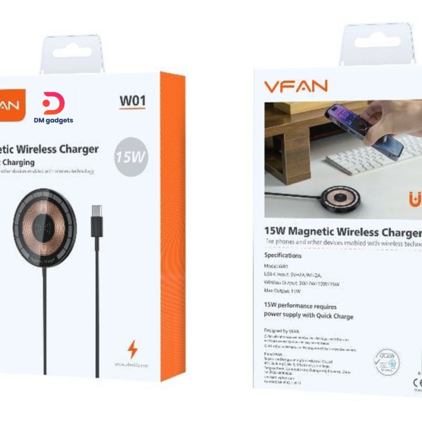 Vfan W01 Magsafe Ασύρματος Φορτιστής 15W Vfan W01 Magsafe Ασύρματος Φορτιστής 15W