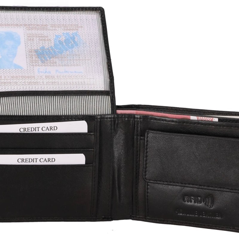 GENUINE LEATHER Ανδρικό Πορτοφόλι Δερμάτινο Με Σχέδιο