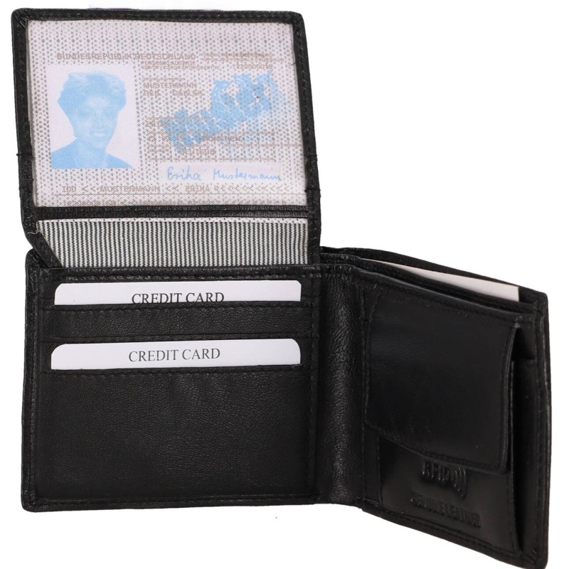 GENUINE LEATHER Ανδρικό Πορτοφόλι Από Γνήσιο Δέρμα Με Σχέδιο