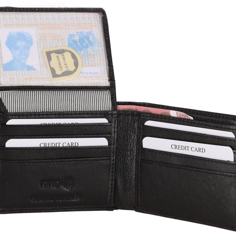 GENUINE LEATHER Ανδρικό Πορτοφόλι Από Γνήσιο Δέρμα Με Σχέδιο GENUINE LEATHER Ανδρικό Πορτοφόλι Από Γνήσιο Δέρμα Με Σχέδιο