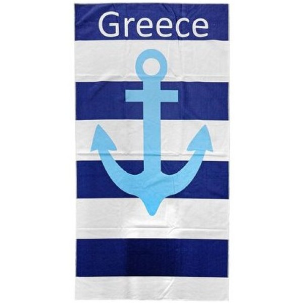 Summer Tiempo Πετσέτα Θαλάσσης Τυπωμένη Microfiber -Greece  70x140cm