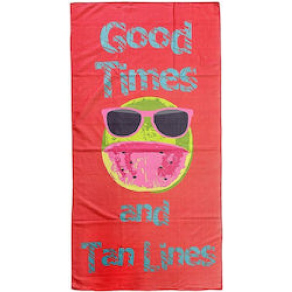 Summer Tiempo Πετσέτα Θαλάσσης Τυπωμένη Microfiber -Good Lines and Tan Lines 70x140cm